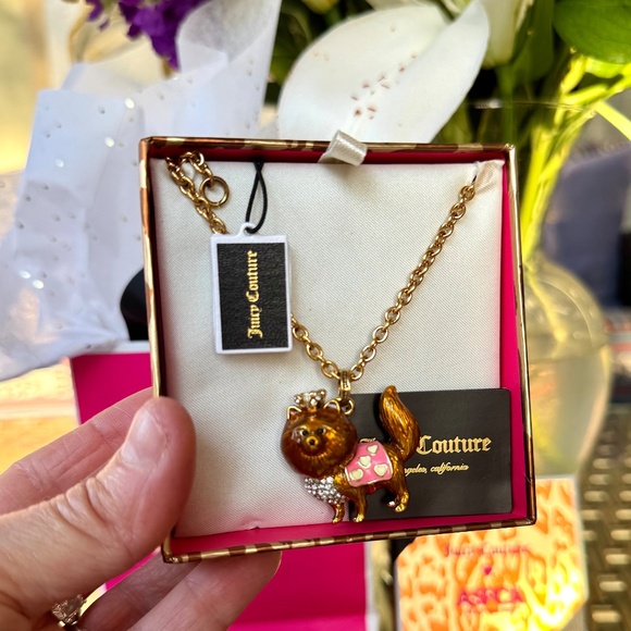 NWT JUICY Couture ASPCA Pomeranian Pave Necklace ~ ADORABLE! - Picture 5 of 5